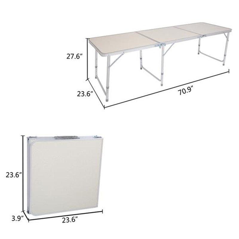 GAOMON Folding Table for Home Picnics Camping Trips Buffets Barbecues White