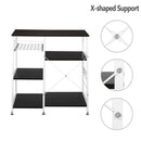 GAOMON 4-layer Microwave Oven Rack Floor-standing 90*40*84cm Black