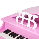 GAOMON Children 30-key Wooden Piano With Music Stand 4 feet Piano Toys Pink