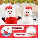 GAOMON Flip Christmas Doll Santa Claus Plush Snowman Toy Double-Sided Stuffed Plush Soft Doll