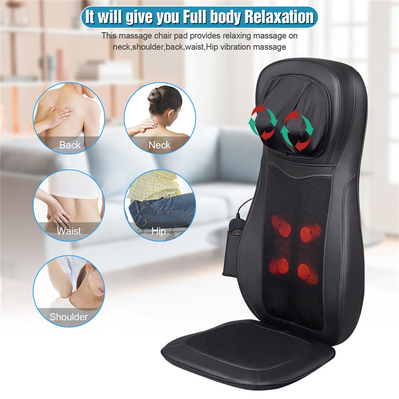 GAOMON 1 Set Massage Pad Fabric Three-inserts Massage Chair Pad Black