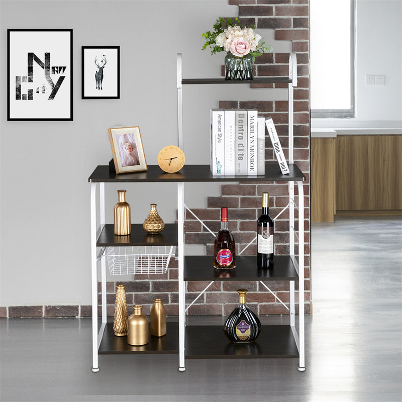 GAOMON 4-layer Microwave Oven Rack Kitchen Organizer Dark Brown