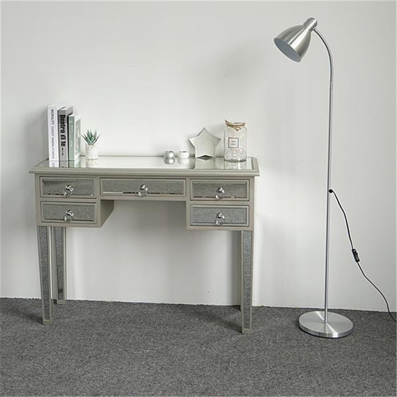 GAOMON Mirrored Desk Vanity Table With 5 Drawers For Home Bedroom Storage