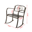 GAOMON Single Rocking Chair Lightweight Flat Tube Bronze Color Chair