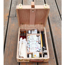 GAOMON Portable Beech Sketch Box with Easel Impact-Resistant 4 Compartments Storage Box