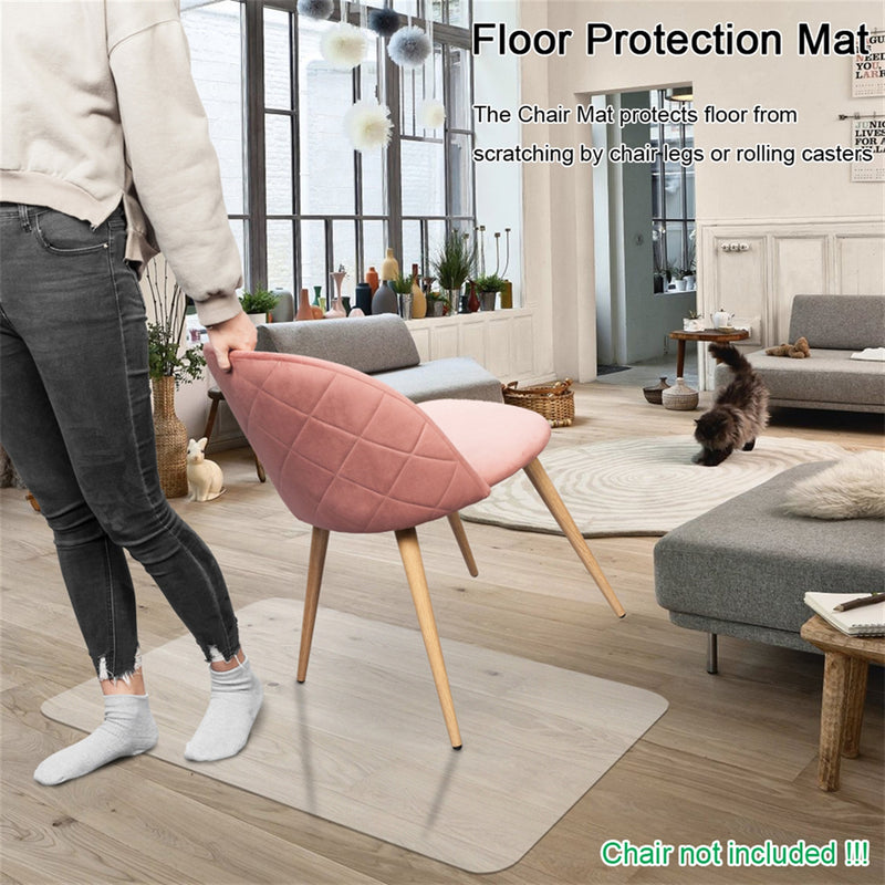 GAOMON Rectangle Protective Mat Home-Use Transparent Non-slip Chair Pad 90x120x0.2cm