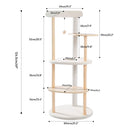 GAOMON Multi-layer Cat Tree Modern Cat Tower Cat Scratching Post Jumping Platform Plush Hanging Ball