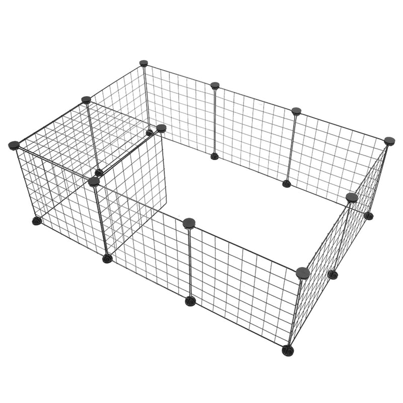 GAOMON 12pcs Pet Playpen Portable Indoor Metal Wire DIY Expandable Easy to Assemble Yard Fence