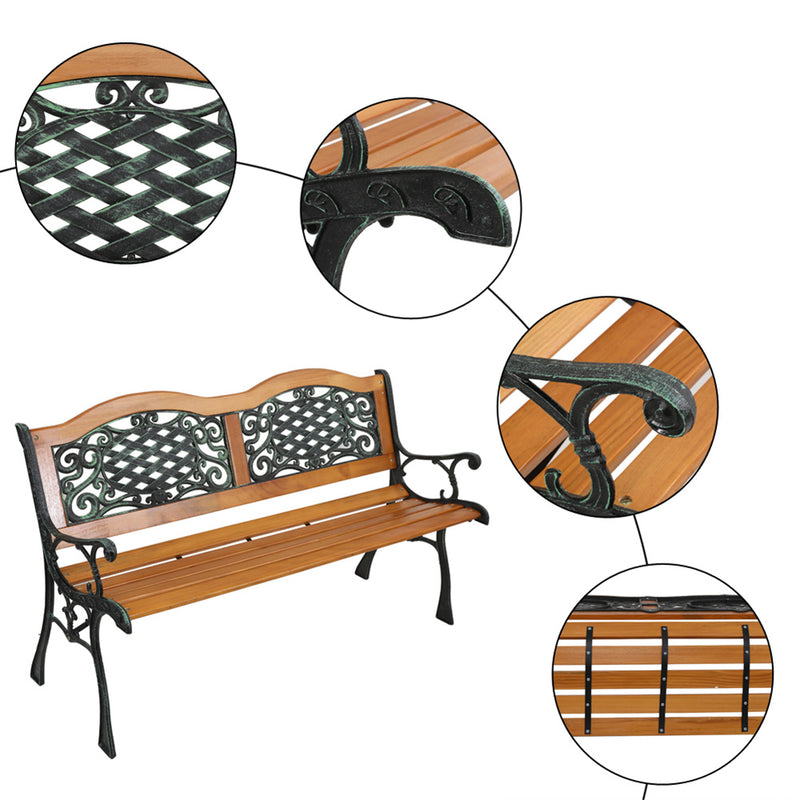GAOMON 49 inch Garden Bench Loveseat Patio Park Chair