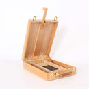 GAOMON Portable Beech Sketch Box with Easel Impact-Resistant 4 Compartments Storage Box