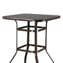 GAOMON Bar Table Patio Table Bistro High Top Patio Table Outdoor Brown