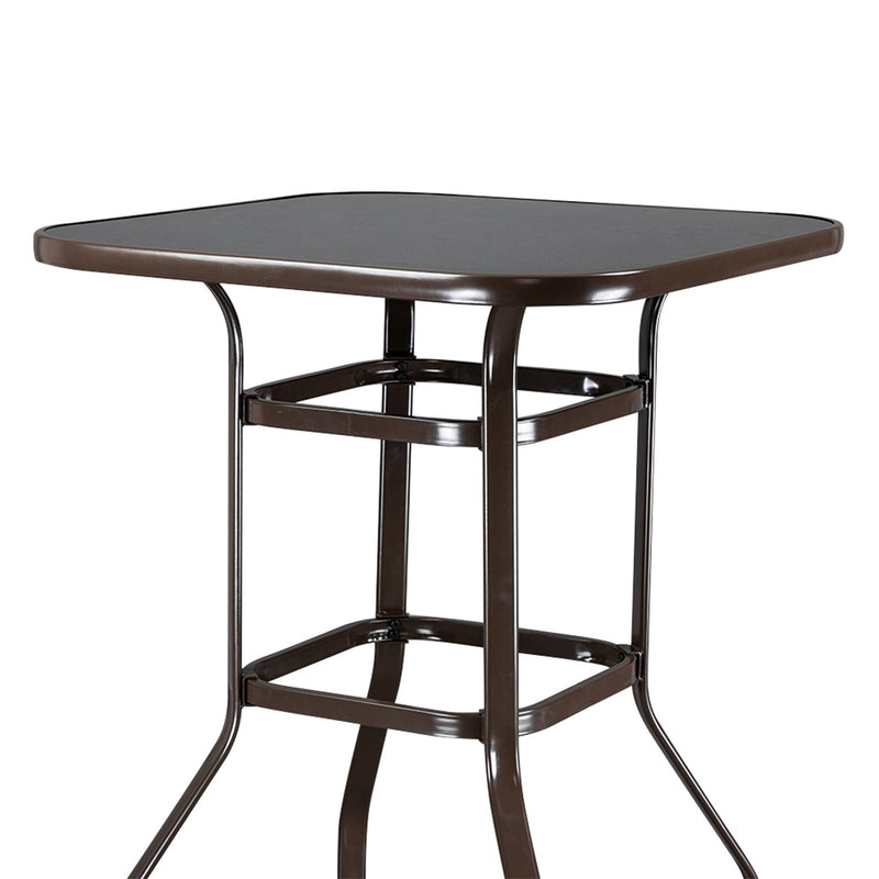 GAOMON Bar Table Patio Table Bistro High Top Patio Table Outdoor Brown