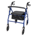 GAOMON Basket Walker Chair Wheel Rollator Walker Removable Back Support Blue