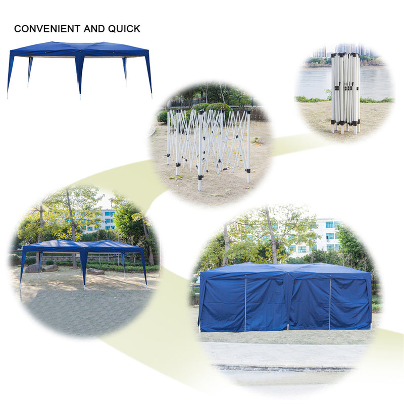 GAOMON 3x6m 4 Window Practical Waterproof Folding Tent Sunscreen Windproof Easy Set up Large Family Tents