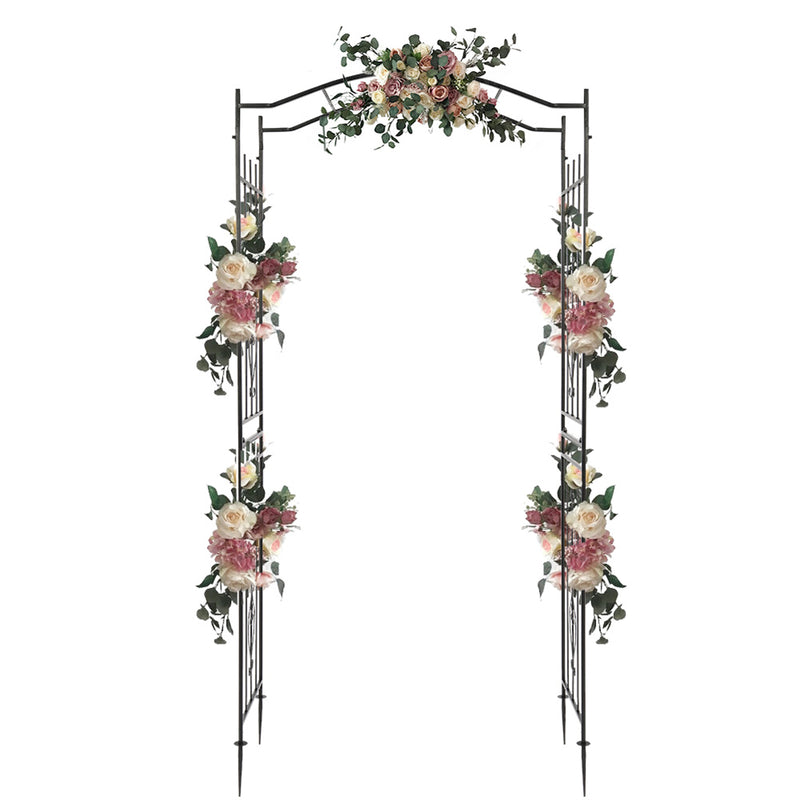 GAOMON Iron Arch Rust-Resistant Plant Climbing Frame with Bridge Roof