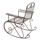 GAOMON Iron Bent Armrest Single Rocking Chair Simple Classic Lightweight Chair