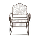 GAOMON Iron Wire Single Rocking Chair with Backrest Simple Classic Lightweight Chair