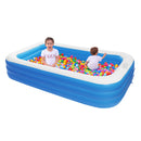 GAOMON Inflatable Swimming Pool Wall Rectangle Summer Blow Up Swimming Pool 120x72x22inch Blue