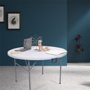 GAOMON 48 Inch Round Folding Table Lightweight Outdoor Utility Table Furniture