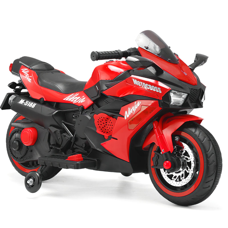 GAOMON Electric Motorcycle Toys 12V Battery 2-Wheel Motorbike Kids Rechargeable Ride - Blue