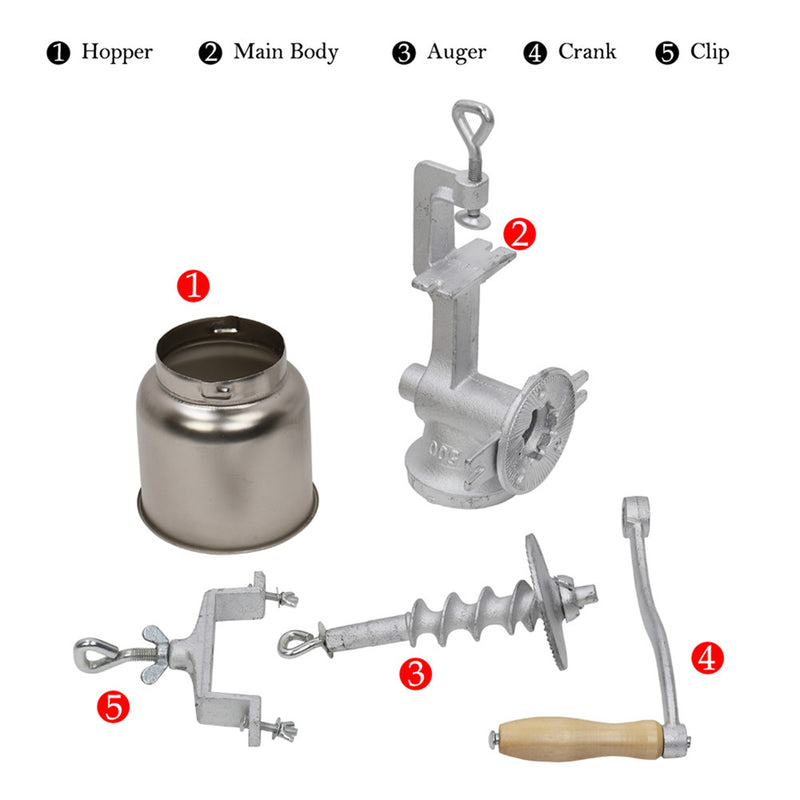 GAOMON Hand Crank Grain Mill Manual Grinder Silver