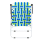 GAOMON 2pcs Strip Beach Chair 120kg Folding Beach Seat Chair Blue