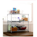 GAOMON 3-shelf Adjustable Heavy Duty Storage Shelving Organizer Wire Rack Silver
