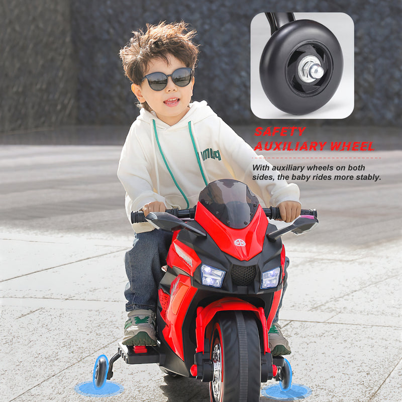 GAOMON Electric Motorcycle Toys 12V Battery 2-Wheel Motorbike Kids Rechargeable Ride - Blue