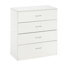 GAOMON Fiberboard Wood Cabinet Dresser with 4-drawer White