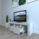 GAOMON TV Stand Cabinet Modern with 2 Storage Drawer White