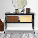 GAOMON 2 Tier Console Table Household Desk Furniture Black