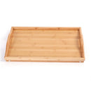 GAOMON Bamboo Tray Tea Table with Folding Legs Desk Wood Color