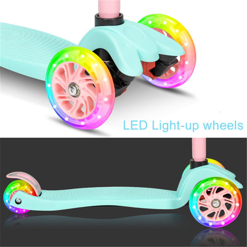 GAOMON Toddlers Scooter Non-foldable 3-speed Adjustment Scooter Blue Pink