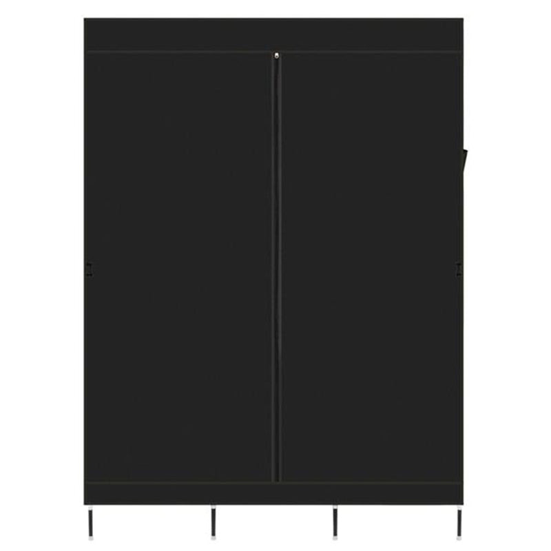GAOMON Portable Closet Wardrobe Clothes Rack 4-tier 8-rack W/3 Hanger 125*43.18*180cm Black
