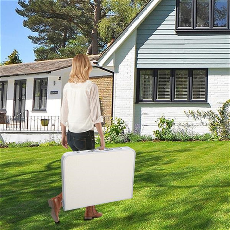 GAOMON Folding Table 90 x 60 x 70cm Foldable Table White