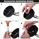 GAOMON 110-240v Chandelier E26 Lantern Pendant Light for Dining Room Kitchen Hallway Black