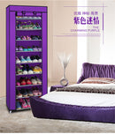 GAOMON 10-layer Shoe Rack Room-Saving Shoe Cabinet Purple