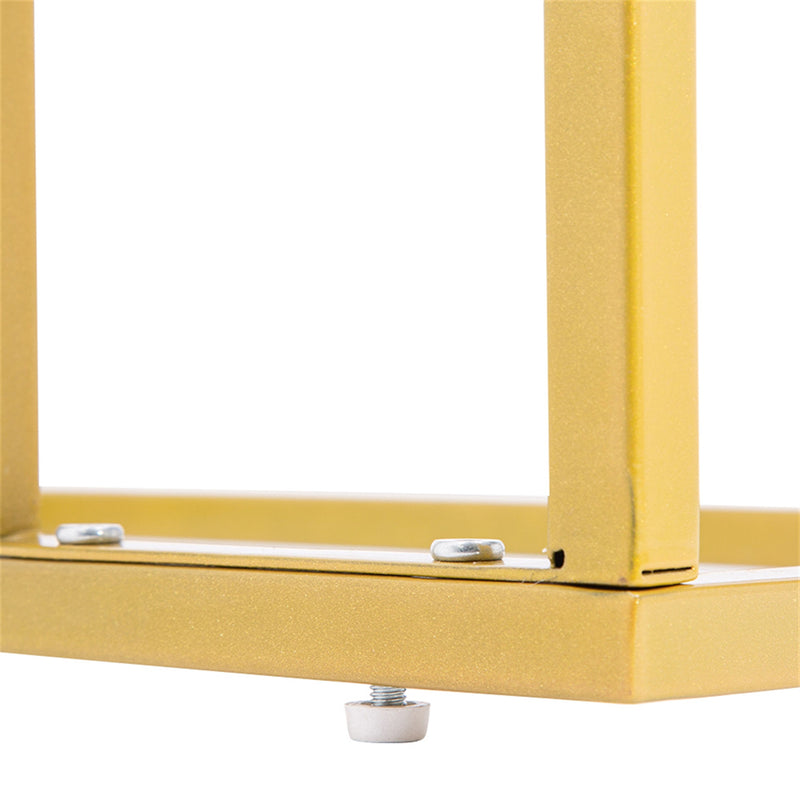 GAOMON Marble Side Table Easy to Assemble Table with Sturdy Table Legs 30x48x61cm