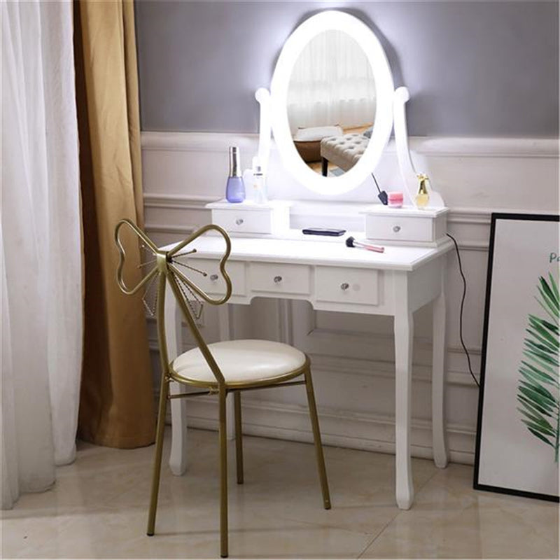 GAOMON Vanity Chair Boudoir Makeup Dressing Seat White