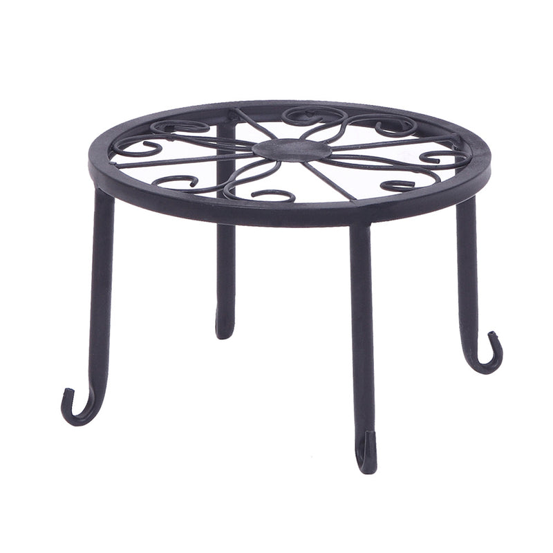 GAOMON 4pcs Plant Stands Indoor Outdoor Strong Plant Shelves Black