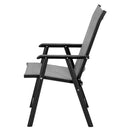 GAOMON 4pcs/set Portable Folding Chairs with Armrests Grey