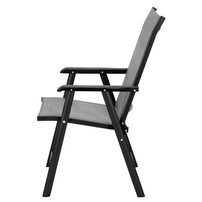 GAOMON 4pcs/set Portable Folding Chairs with Armrests Grey