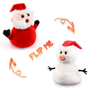 GAOMON Flip Christmas Doll Santa Claus Plush Snowman Toy Double-Sided Stuffed Plush Soft Doll