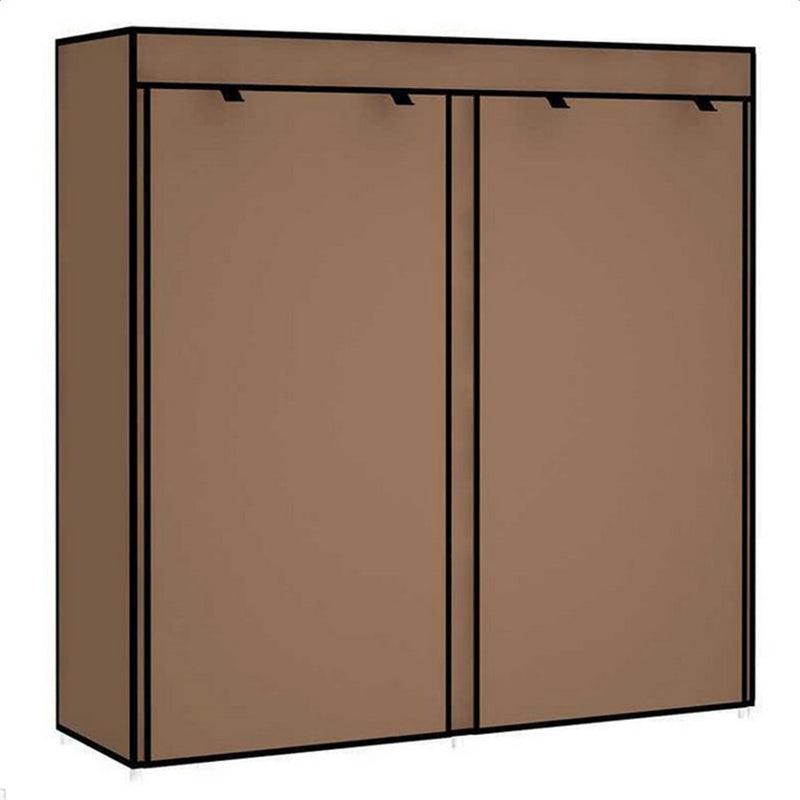 GAOMON Double Row 9-compartment Shoe Cabinet Boots Storage Case Coffee