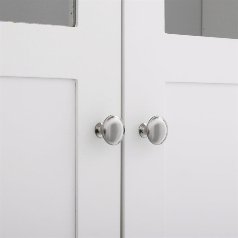 GAOMON 3 Tiers Bathroom Cabinet Double Doors Waterproof Space-Saving Storage Cabinet