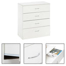 GAOMON Fiberboard Wood Cabinet Dresser with 4-drawer White