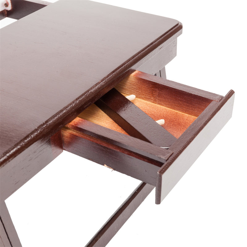 GAOMON 53cm Adjustable Computer Desk with Cup Holder - Wood Color