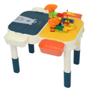 GAOMON Kids Activity Table Set with Building Blocks Foldable Building Block Table Mobile Suitcase