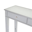 GAOMON Dressing Table Bedroom Table Glass Mirror Table with Two Drawers Silver