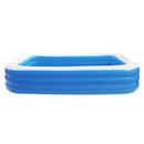 GAOMON Inflatable Swimming Pool Wall Rectangle Summer Blow Up Swimming Pool 120x72x22inch Blue